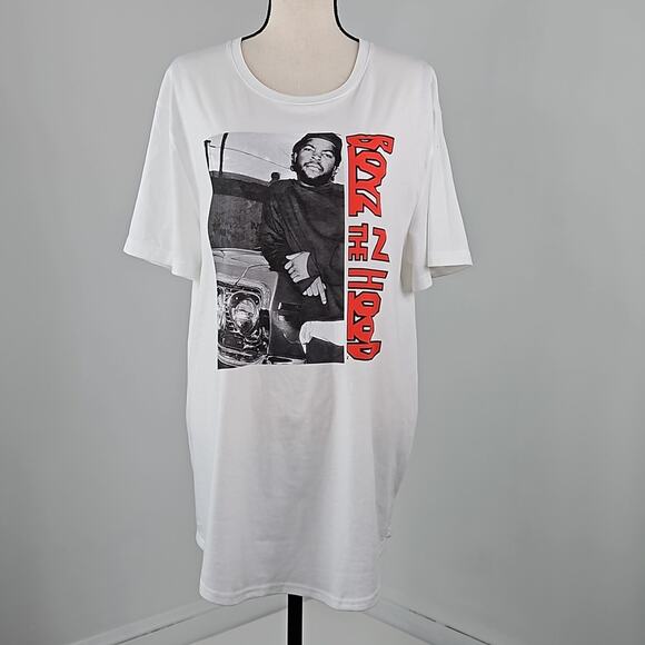 Hybrid Apparel Boyz N The Hood Long T-Shirt Pajama Gown | Women's Large | FLAWS - Picture 1 of 11